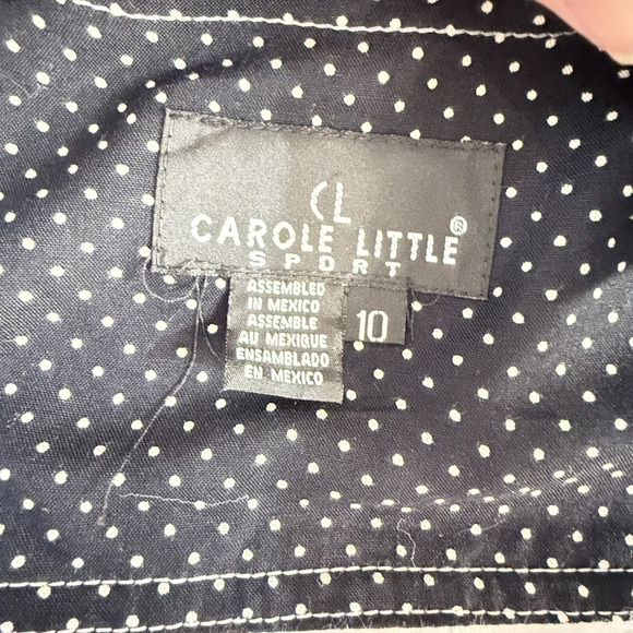 Vtg Carol Little Black White Minimalist Gingham Floral Rayon Blend‎ Maxi Dress - Picture 9 of 11